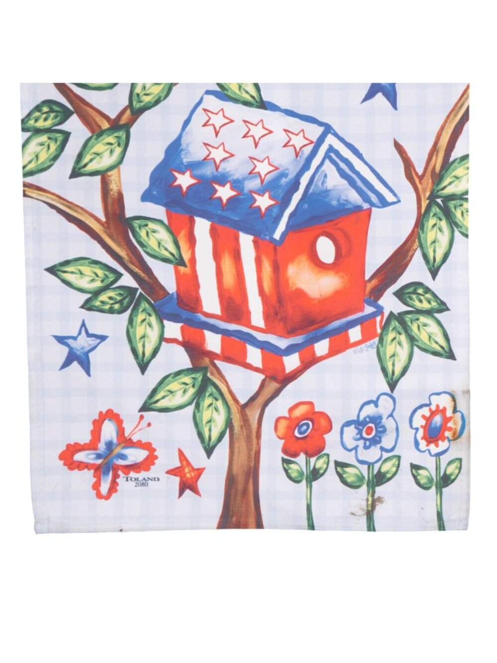 Patriotic Birdhouse Garden Flag July 4th USA Sun Stars Bird 12X18 Outdoor Toland - Picture 3 of 5